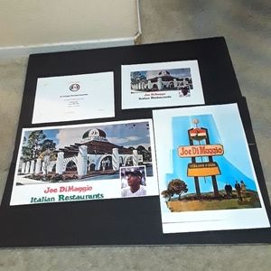 1970s JOE DIMAGGIO'S ITALIAN  RESTAURANT PROMO KIT